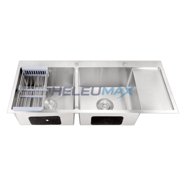 Chậu rửa chén hai hộc có cánh HL - 10048KS
